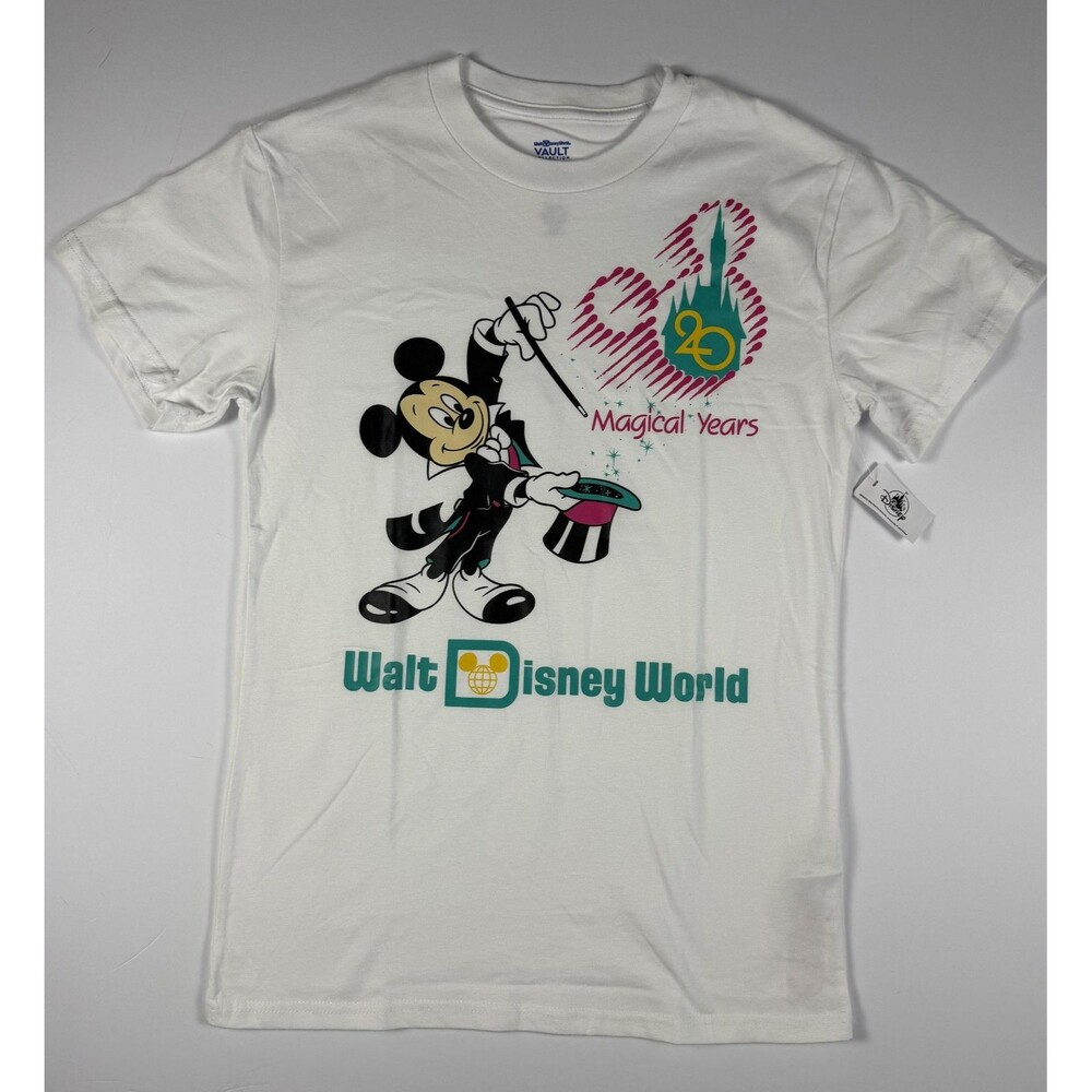 Disney Walt Disney World Shirt Mens XS White 25 Magical Years Mickey Graphic Tee
